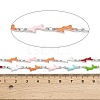 304 Stainless Steel Enamel Coral Link Chains CHS-F023-01G-P-2