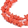 Synthetic Coral Dyed Carved Beads Strands CORA-K009-06C-02-2