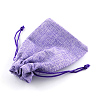 Polyester Imitation Burlap Packing Pouches Drawstring Bags X-ABAG-R005-14x10-03-3