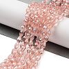 Electroplate Glass Beads Strands X-EGLA-R008-6x4mm-7-1
