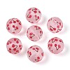 Transparent Frosted Acrylic Beads FACR-T008-03D-1