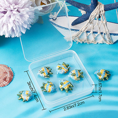 15Pcs Handmade Porcelain Beads PORC-BBC0001-01C-1