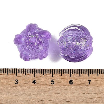 Handmade Gold Foil Lampwork Glass Beads FOIL-K003-03B-1