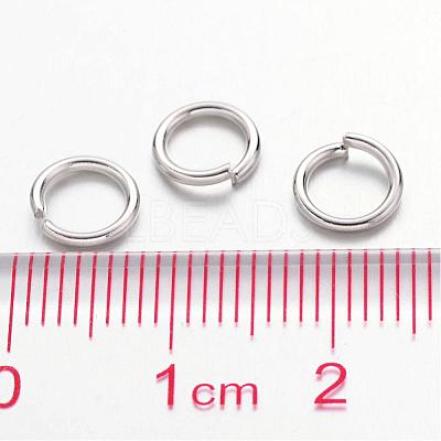 Platinum Plated Brass Round Open Jump Rings for Jewelry DIY X-JRC7mm-NF-1