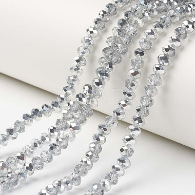 Electroplate Transparent Glass Beads Strands EGLA-A034-T4mm-M16-1