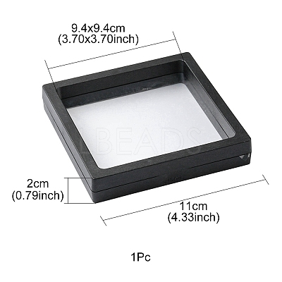 Square Transparent PE Thin Film Suspension Jewelry Display Box CON-YW0001-37-1