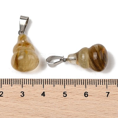 Watermelon Stone Glass Pendants G-B127-03P-01-1