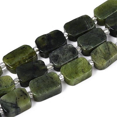 Natural Canadian Jade Beads Strands G-C098-A37-01-1
