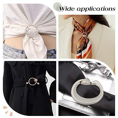 8Pcs 8 Style Alloy Resin Imitation Pearl Slide Buckles JEWB-GA0004-76-1