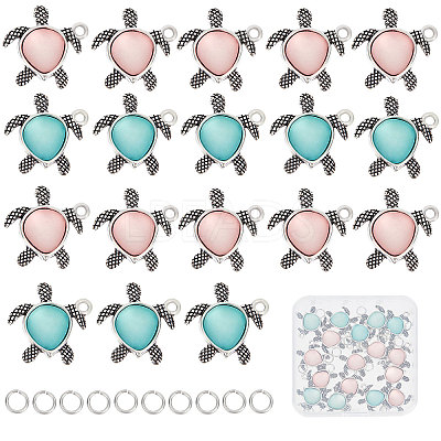 20Pcs 2 Colors Tibetan Style Alloy Pendants FIND-SC0003-89-1