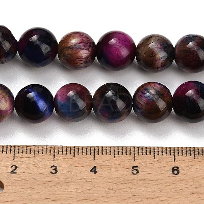 Natural Tiger Eye Beads Strands G-B133-A02-10mm-10-1