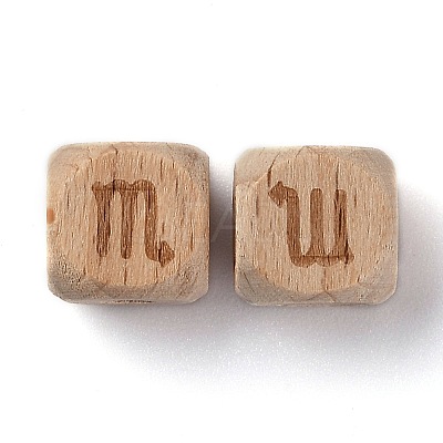 Natural Wood Constellation Beads WOOD-M002-08-1