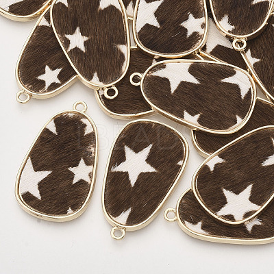 Eco-Friendly Cowhide Leather Pendants FIND-N049-03G-1