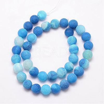 Natural Druzy Geode Agate Bead Strands G-K166-09-10mm-1