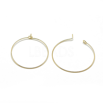 Brass Hoop Earrings KK-T032-015G-1