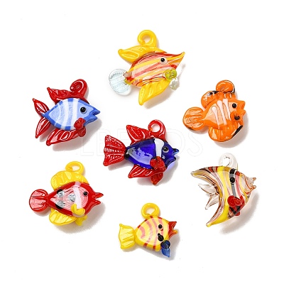 Handmade Lampwork Pendants LAMP-G162-01-1