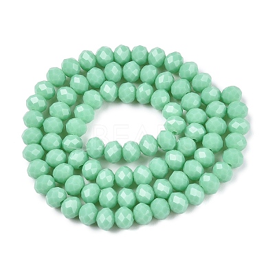 Opaque Solid Color Imitation Jade Glass Beads Strands EGLA-A044-P6mm-D14-1