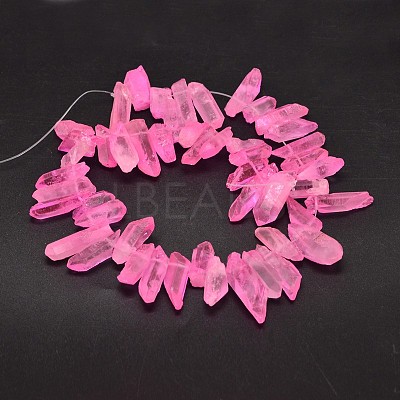 Natural Quartz Crystal Beads Strands G-A142-06A-1