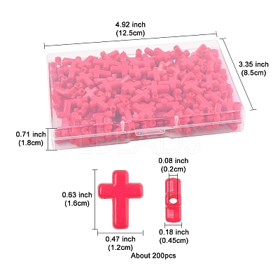 200Pcs Opaque Acrylic Beads SACR-FS0001-39E-1