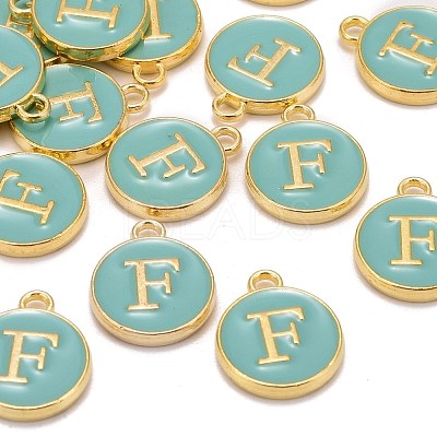 Golden Plated Alloy Enamel Charms ENAM-S118-05F-1