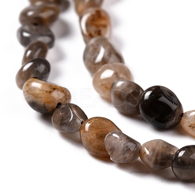 Natural Black Sunstone Beads Strands G-G018-03B-1