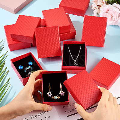 Rhombus Textured Cardboard Gift Storage Boxes LS-CON-TAC0010-03A-04-1