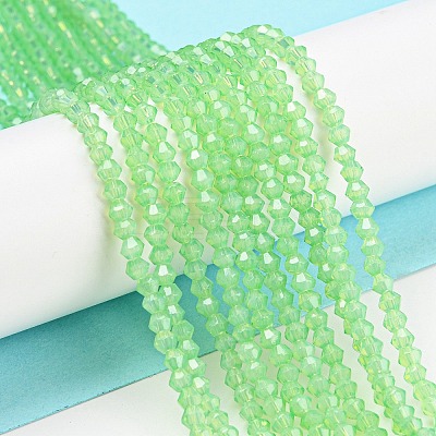 Baking Paint Transparent Glass Beads Strands DGLA-F029-J2mm-01-1