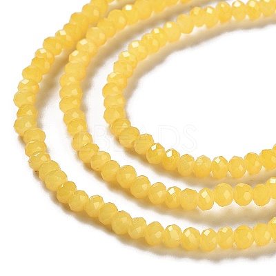 Baking Paint Imitation Jade Glass Bead Strands DGLA-A034-J4MM-A24-1