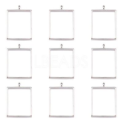 Alloy Open Back Bezel Big Pendants PALLOY-TA0021-02P-1