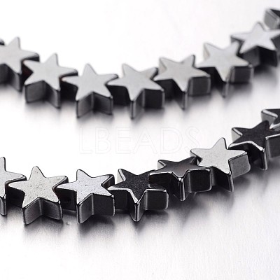 Non-magnetic Synthetic Hematite Bead Strands G-F300-24B-09-1