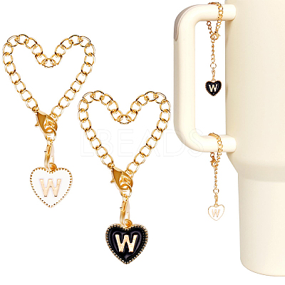 2 Sets Alloy Enamel Cup Pendant Decorations HJEW-SC0001-56W-1