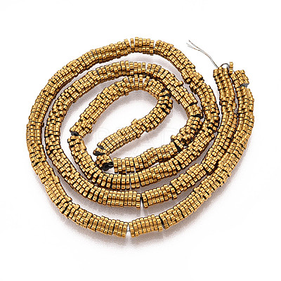 Electroplated Synthetic Non-magnetic Hematite Beads Strands G-T139-63C-1