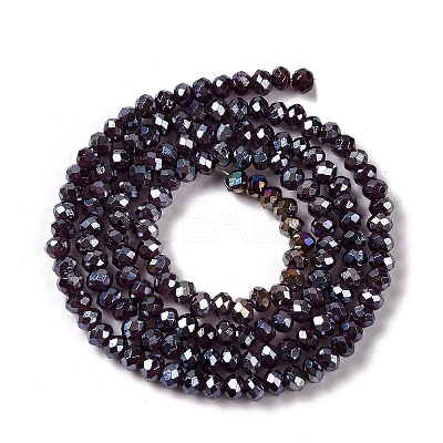 Baking Electroplate Glass Beads Strands DGLA-A039-J2MM-B22-1