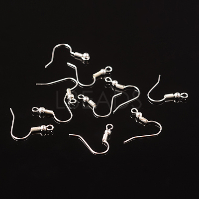 Silver Color Plated Brass Earring Hooks X-EC135Y-S-1