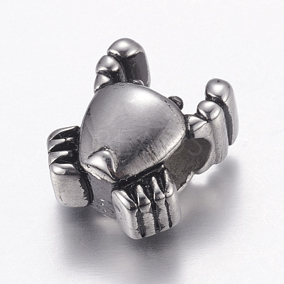 304 Stainless Steel European Beads STAS-P173-130AS-1