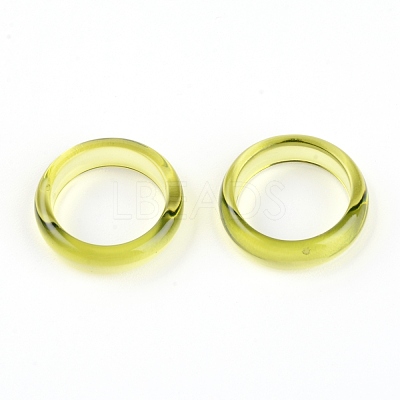 Resin Finger Rings RESI-WH0024-76H-1