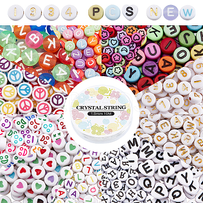 1234Pcs 12 Style Opaque Acrylic Beads OACR-PH0001-70-1