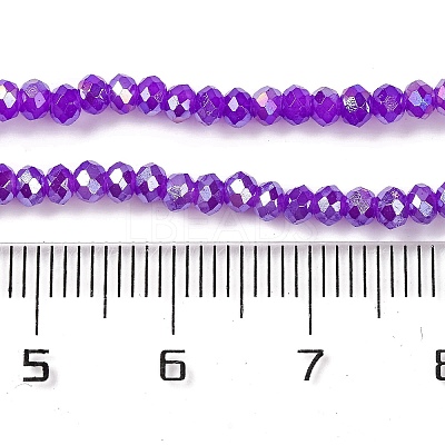 Baking Electroplate Glass Beads Strands LS-DGLA-A039-J4mm-B05-1