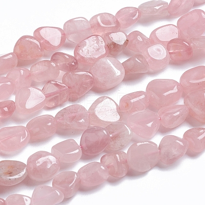 Natural Madagascar Rose Quartz Beads Strands X-G-G841-A07-1
