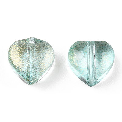Transparent Spray Painted Glass Beads GLAA-R211-02-B05-1