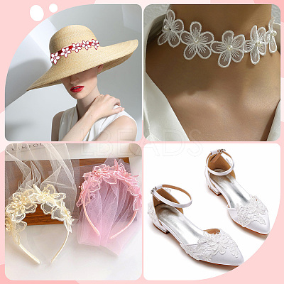 Flower Polyester Lace Trim Ribbon OCOR-WH20003-03A-03-1