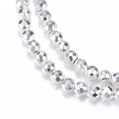 Electroplate Non-magnetic Synthetic Hematite Bead Strands G-Q465-12S-1