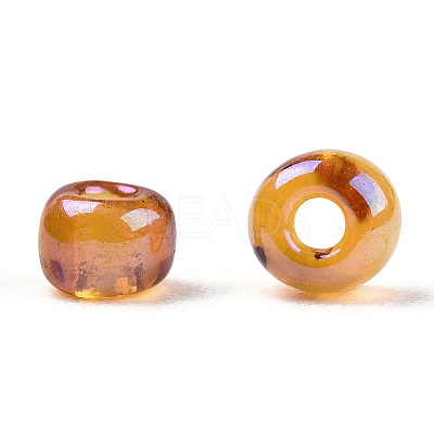 Transparent Colours Rainbow Round Glass Seed Beads X-SEED-A007-3mm-162C-1
