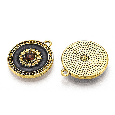 Alloy Enamel Pendants FIND-R148-01G-1