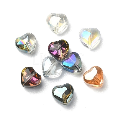 80Pcs 8 Style Transparent Electroplate Glass Beads Strands EGLA-FS0001-35-1