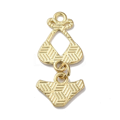 Golden Tone Alloy Enamel Pendants ENAM-O052-01G-05-1