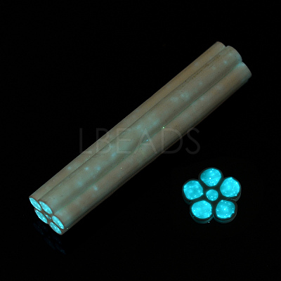 Luminous Handmade Five Petal Flower Polymer Clay Canes CLAY-T016-85G-1