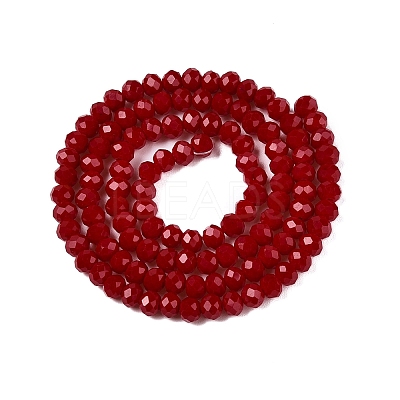 Opaque Solid Color Imitation Jade Glass Beads Strands EGLA-A044-P4mm-D02-1