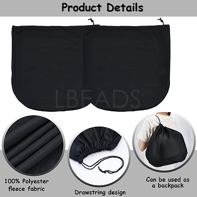 Rectangle Polyester Velveteen Cloth Dustproof Drawstring Bags for Helmets ABAG-WH20023-002B-1
