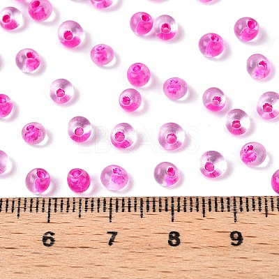 6/0 Inside Colours Transparent Glass Seed Beads X1-SEED-T007-07I-1